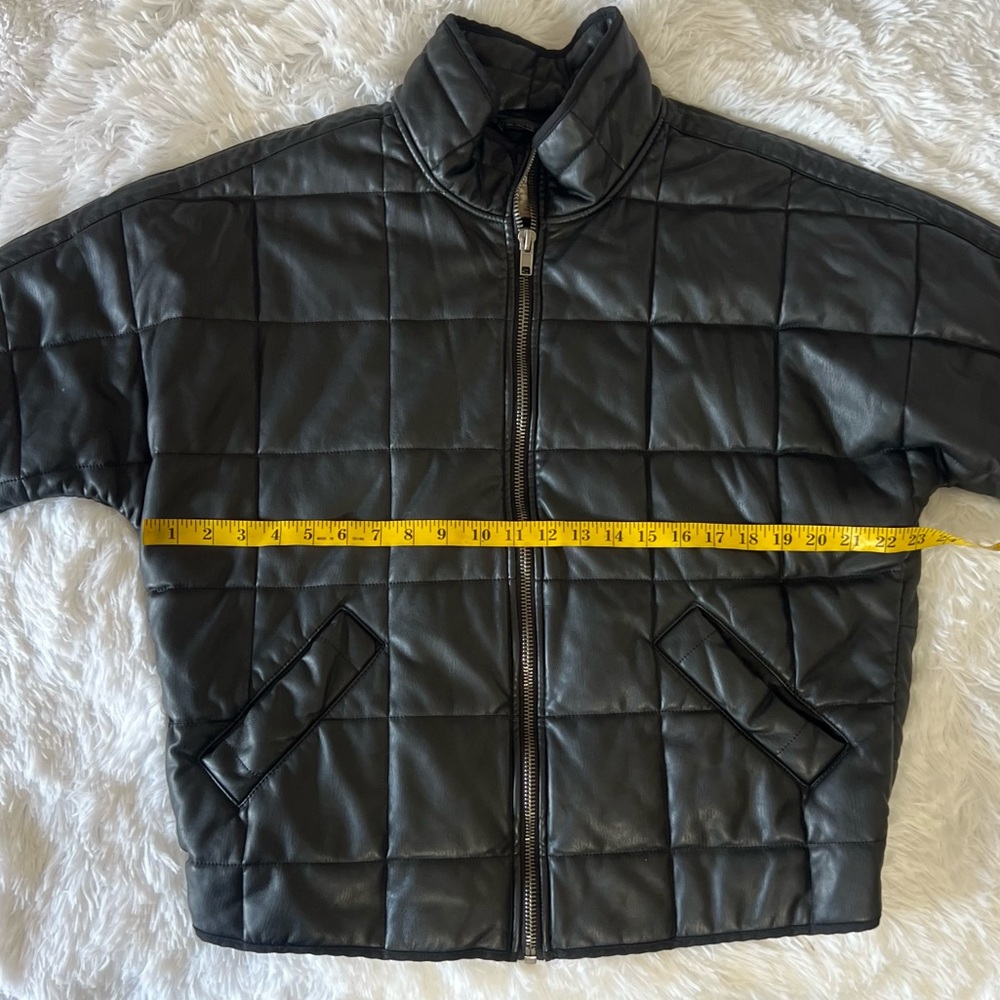 Free People Dolman Vegan Leather Quilted Jacket - Picture 9 of 13